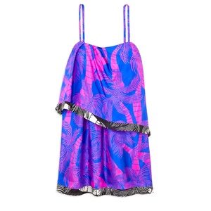DRIES VAN NOTEN Layered printed silk crepe de chine mini dress